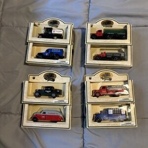 Lot of 8 CHEVRON COMMEMORATIVE Model DIE-CAST Metal Cars and Trucks VTG England